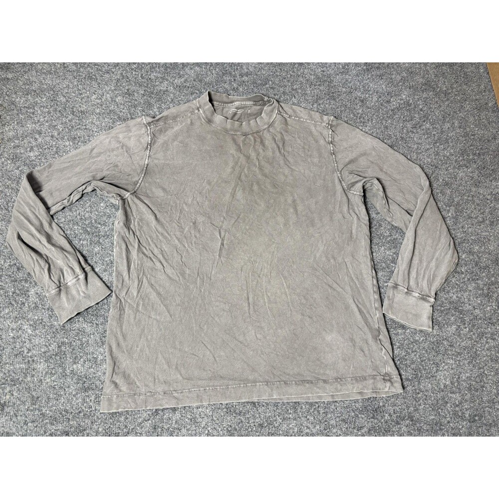 Abercrombie & Fitch Shirt Mens M Gray Long Sleeve Crew Neck Tagless Tee Casual